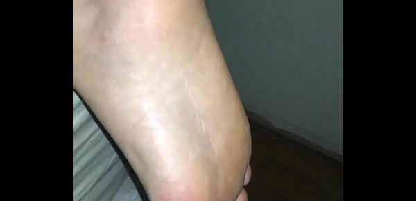  Cum on Wife’s sleeping foot